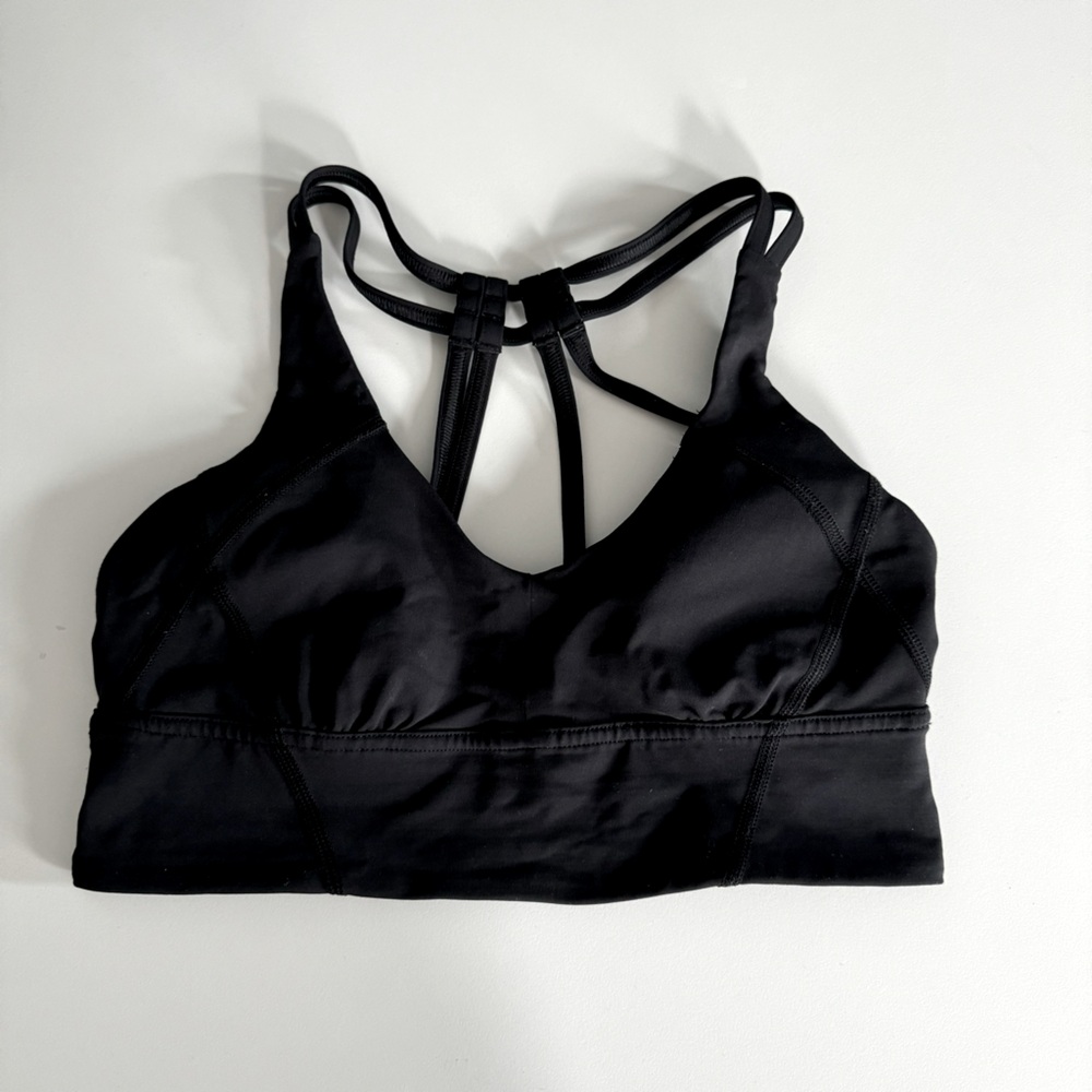 Lululemon black sports bra size 6.